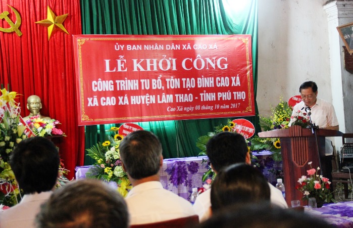 Lễ khởi công tu bổ, tôn tạo đình Cao Xá, xã Cao Xá, huyện Lâm Thao, tỉnh Phú Thọ.