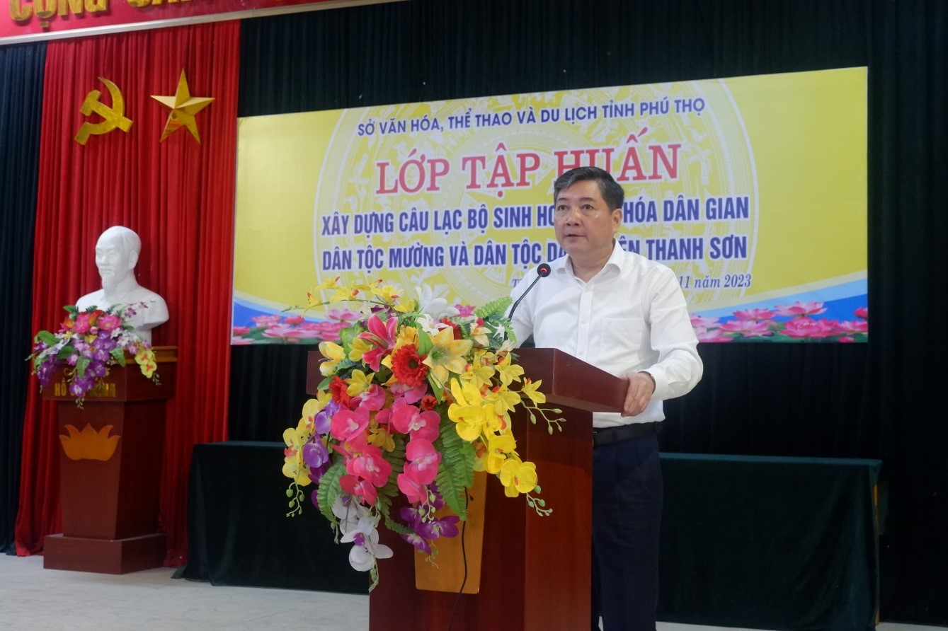 Tổ chức lớp tập huấn xây dựng câu lạc bộ sinh hoạt văn hóa dân gian dân tộc Mường, dân tộc Dao tại huyện Thanh Sơn