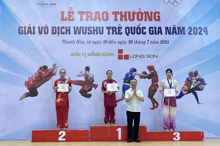 Phú Thọ giành 12 huy chương tại Giải Vô địch Wushu trẻ quốc gia