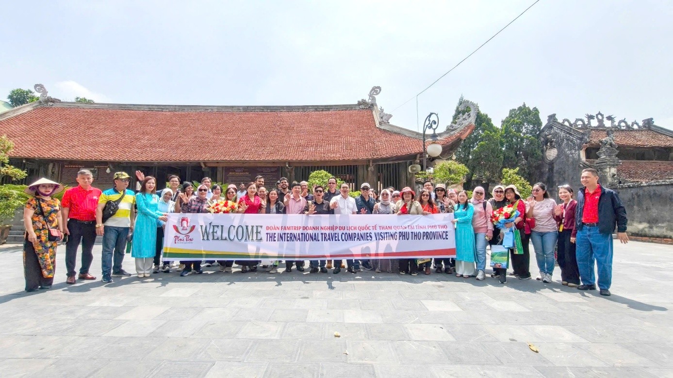Phú Thọ tổ chức đón đoàn Famtrip lữ hành quốc tế tham quan, khảo sát xây dựng sản phẩm du lịch dành cho du khách quốc tế đến Việt Nam